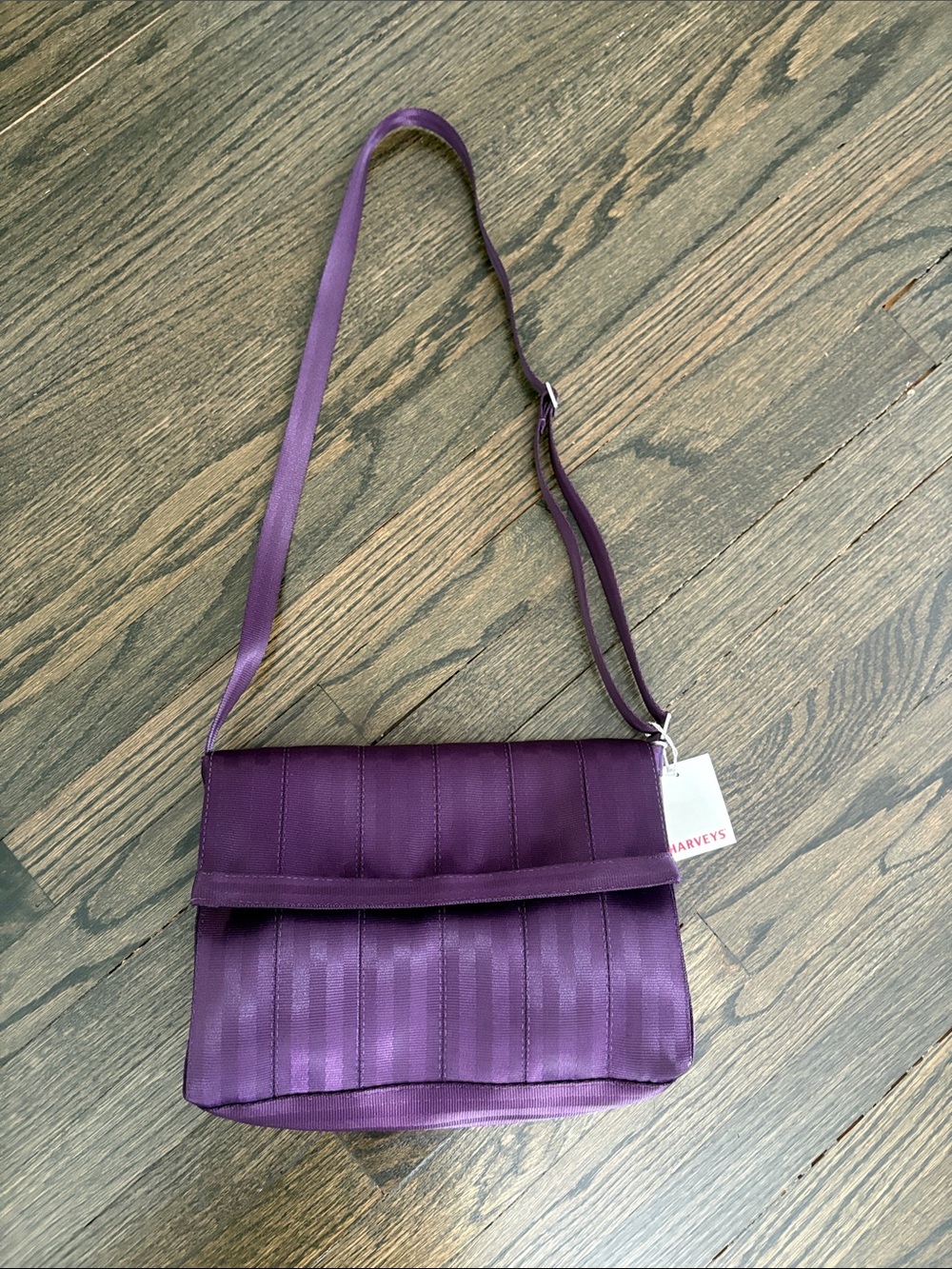 Harveys Deep Purple Satin Crossbody Bag